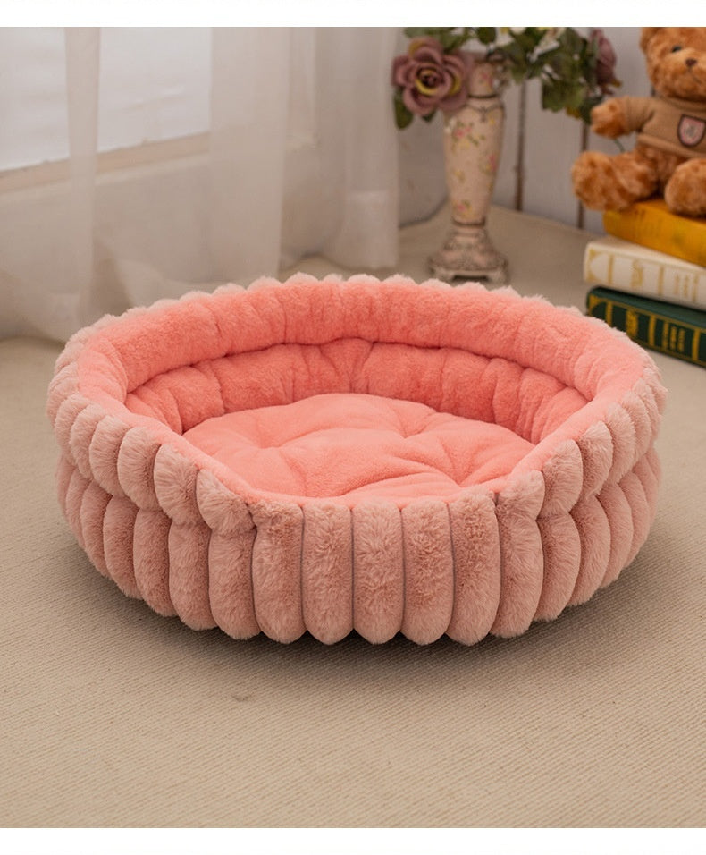 Round Plush Pet Bed