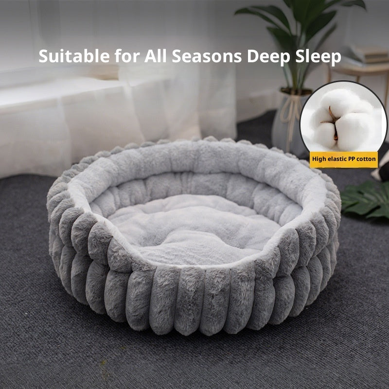 Round Plush Pet Bed