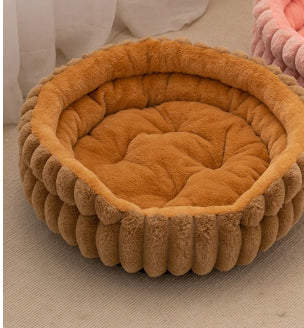 Round Plush Pet Bed