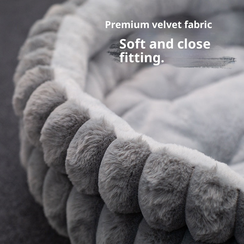 Round Plush Pet Bed